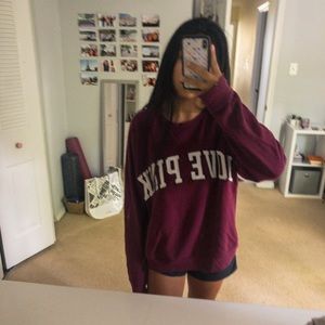 “love pink” victoria secret pink sweater